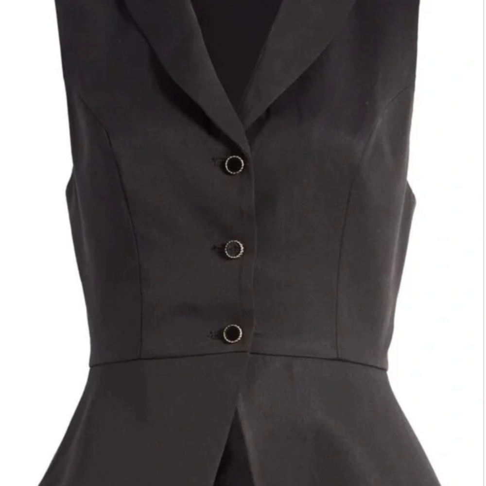 Reformation Oakley Vest - Black, Size 4 - Picture 5 of 8